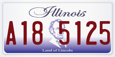 IL license plate A185125