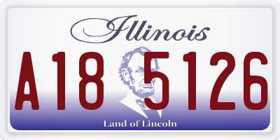 IL license plate A185126