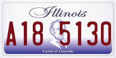 IL license plate A185130