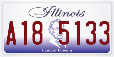 IL license plate A185133