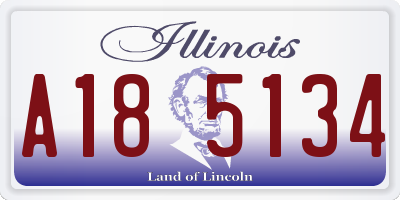 IL license plate A185134