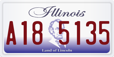 IL license plate A185135