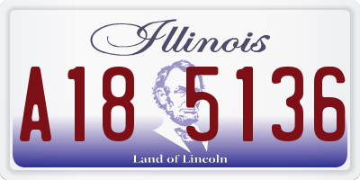 IL license plate A185136