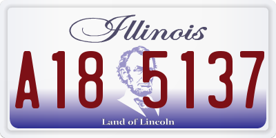 IL license plate A185137