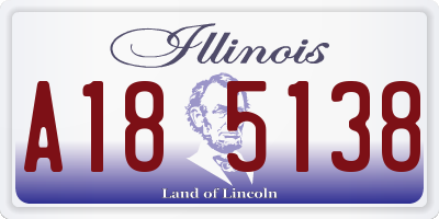IL license plate A185138
