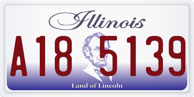 IL license plate A185139