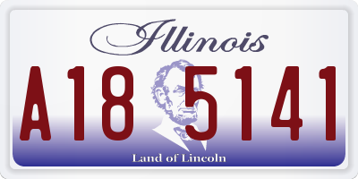 IL license plate A185141