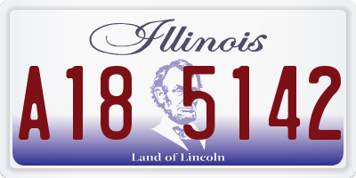 IL license plate A185142