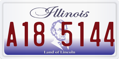 IL license plate A185144