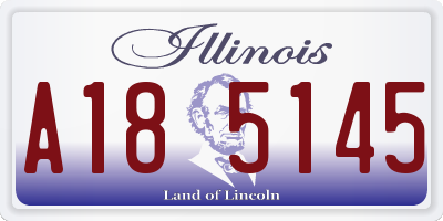 IL license plate A185145
