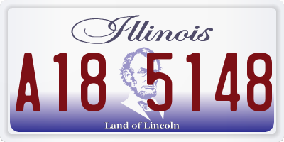 IL license plate A185148