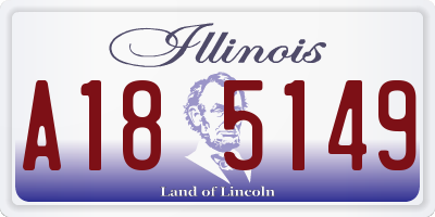 IL license plate A185149