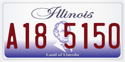 IL license plate A185150