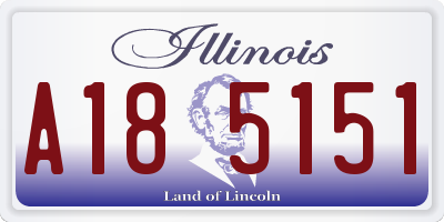 IL license plate A185151
