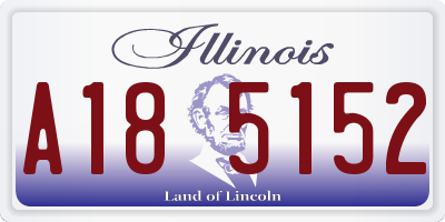 IL license plate A185152