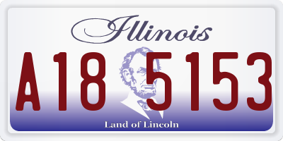 IL license plate A185153