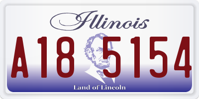 IL license plate A185154