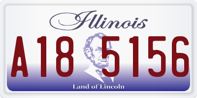 IL license plate A185156