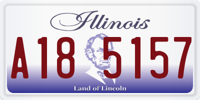 IL license plate A185157