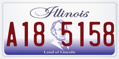 IL license plate A185158