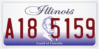 IL license plate A185159