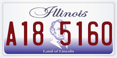 IL license plate A185160