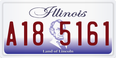 IL license plate A185161