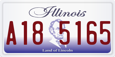 IL license plate A185165