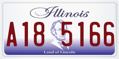 IL license plate A185166