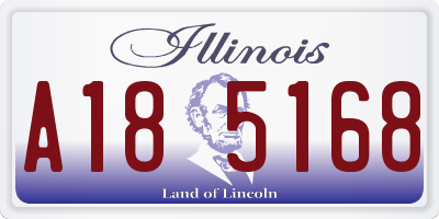 IL license plate A185168