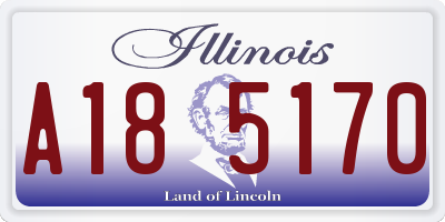 IL license plate A185170
