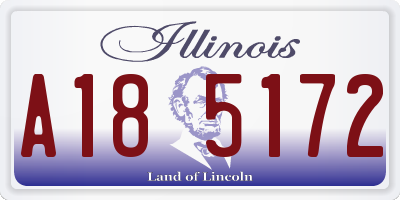 IL license plate A185172