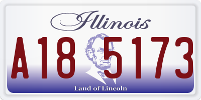 IL license plate A185173