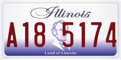 IL license plate A185174
