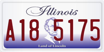 IL license plate A185175