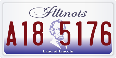 IL license plate A185176