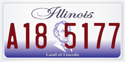 IL license plate A185177
