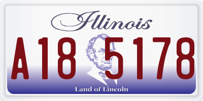 IL license plate A185178