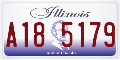 IL license plate A185179