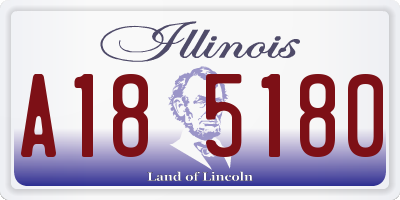 IL license plate A185180
