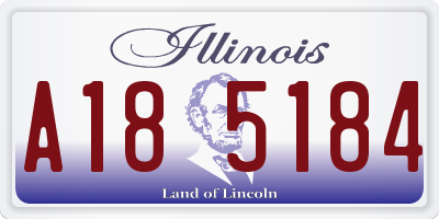 IL license plate A185184