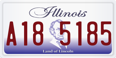 IL license plate A185185