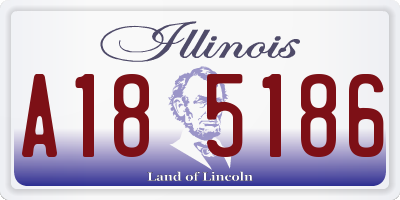IL license plate A185186