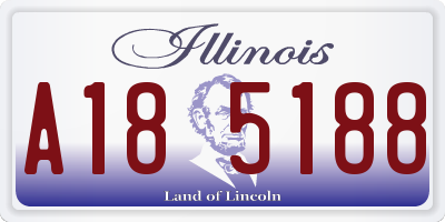 IL license plate A185188