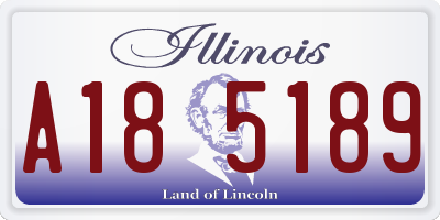 IL license plate A185189
