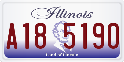 IL license plate A185190
