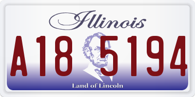 IL license plate A185194