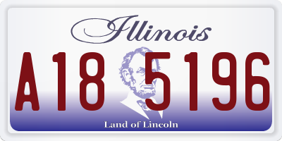 IL license plate A185196