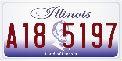 IL license plate A185197