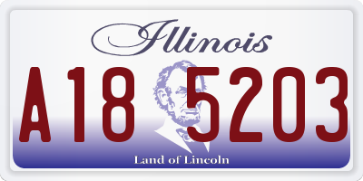 IL license plate A185203